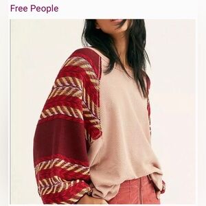 WE THE FREE BY Free people rainbow Dreams pullover sweater size medium